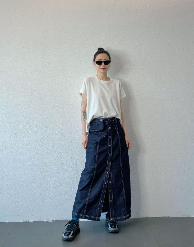 Denim Maxi Skirt #250426